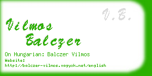 vilmos balczer business card